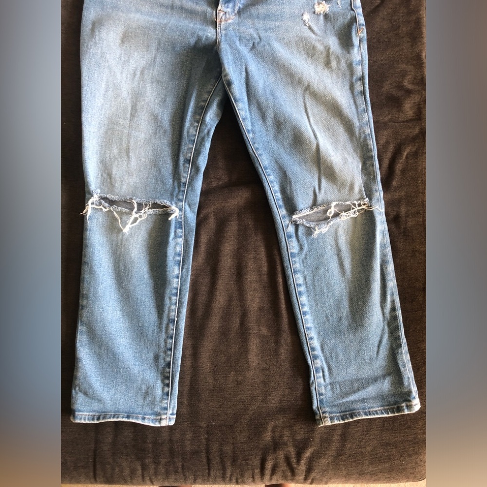 Good American Good Classic medium Blue Straight Jeans size 14 - Picture 7 of 10